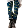 thumbnail image 2 of Mingw Christmas High Waisted Leggings for Women Snowflake Print Soft Stretch Ankle Length Leggings Sport Activewear Trousers,Multicolor,S, 2 of 5