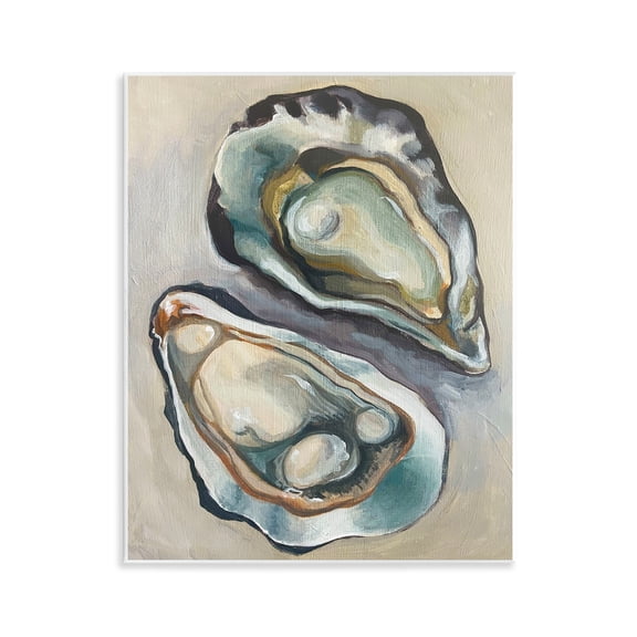 Stupell Industries Nautical Oyster Duo Animals Painting Unframed Art Print Wall Art, 11 x 14