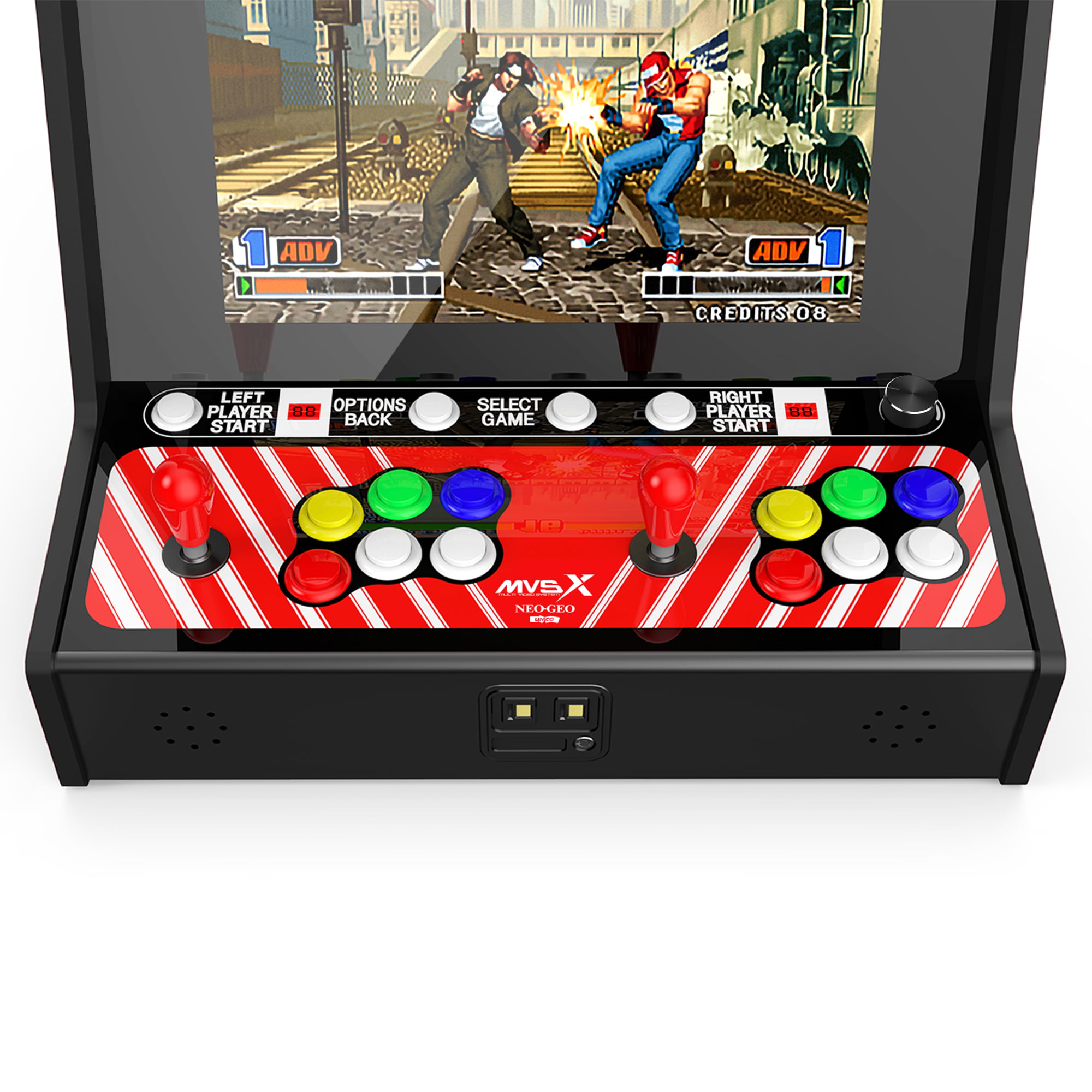 NEOGEO MVSX Home Arcade with 50 Pre-loaded SNK Retro Games, 17 Screen Home  Entertainment Arcade with 2 Joysticks, Including The King of