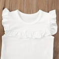 thumbnail image 4 of CNKOO Baby Girls Summer Sleeveless Romper Solid Color  Collar Ruffle Jumpsuit, 4 of 8