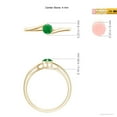 thumbnail image 6 of ANGARA Natural Classic Round Emerald Solitaire Bypass Engagement Ring in 14K Yellow Gold for Women (Size-4mm) | May Birthstone, Birthday, Anniversary, Jewelry Gift for Women | Natural Emerald Ring, 6 of 10