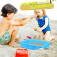 thumbnail image 5 of Luxshiny 2Pcs Blue Handheld Sandbox with Lid ABS Plastic Portable Storage Box, 5 of 5