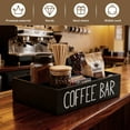 thumbnail image 5 of Tzdxfgl Coffee Station Organizer, Wood Countertop Coffee Bar Organizer Tray Pods Holder with Removable Dividers, Black, 5 of 11