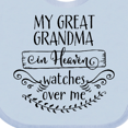 thumbnail image 4 of Inktastic My Great Grandma in Heaven Watches over Me Boys or Girls Baby Bib, 4 of 4