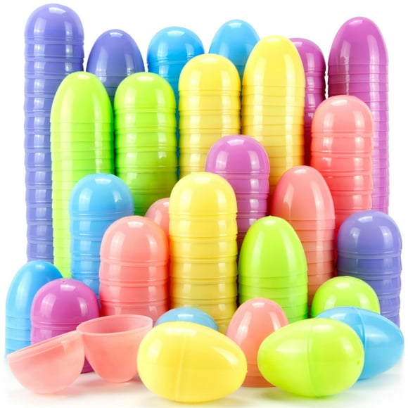 Huevos de Pascua OCTERIC, 120 unidades, rellenables, de plástico, colores pastel
