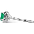 thumbnail image 3 of 14K White Gold Emerald Ring (Size 6) Made In United States y2094e, 3 of 5