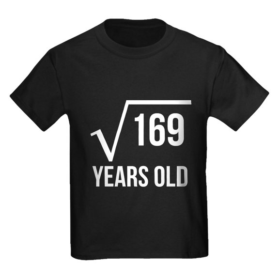 CafePress - 13 Years Old Square Root T Shirt - Dark T-Shirt Kids XS-XL