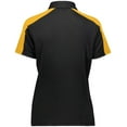 thumbnail image 4 of Augusta Sportswear B98134084 Womens Two-Tone Vital Polo T-Shirt, Black & Gold - Medium, 4 of 5