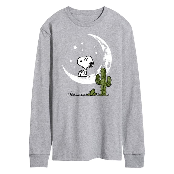 Peanuts - Snoopy Desert On Moon - Men's Long Sleeve Graphic T-Shirt