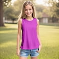 thumbnail image 2 of NIEWTR Cute Tank Tops For Girls Slim Sleeveless Breathable Shirts Fashion Summer Crop Tops Suitable For Outdoor(A-Purple,S), 2 of 4