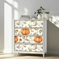 thumbnail image 3 of Peel and Stick Wallpaper Contact Paper Autumn themed repeat print orange white pumpkins leaves Watercolor Self Adhesive and Removable 17.7in x 118in, 3 of 8