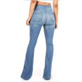 thumbnail image 2 of Jeans Évasés à Pattes d'Éléphant pour Femmes Taille Haute Jeans en Denim Ajustés, 2 of 5