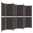 thumbnail image 3 of vidaXL 6-Panel Room Divider Brown 300x180 cm Fabric, 3 of 5