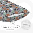 thumbnail image 3 of Goofa Happy Halloween Pattern Pillow Case – Plush & Soft Cushion Cover, Hypoallergenic Throw Pillow Case for Comfortable Sleep with Envelope Closure-14"x20", 3 of 6