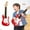Red, variant on Solid Body Electric Guitar with Maple Neck & Rosewood Fingerboard, Full Size 16" Strat Style for Beginners, Rich Tone & Easy Play, Striking Red