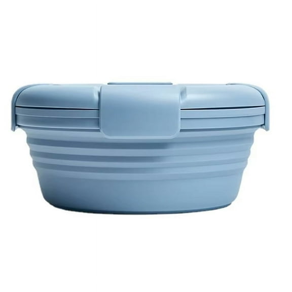 Silicone Folding Lunch Box, Portable Retractable Bowl for Travel,Instant Noodles Storage,Outdoor Picnic Food Container A