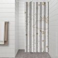 thumbnail image 2 of Gothic Shower Curtain - Dark Celestial Moon & Star Print, Mystical Cosmic Theme Bath Decor, Waterproof Polyester, 36"Wx72"L, Goth Aesthetic Gift, 2 of 3