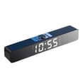 thumbnail image 1 of HEVIRGO Bluetooth 5.0 Wireless Rechargeable LED Bar Alarm Clock Speaker Music Player, 1 of 8