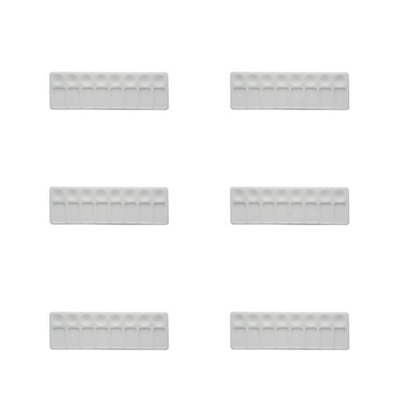 Paquete con 6 Godete Plástico Rectangular 16 Cavidades - Mezcla De Pintura