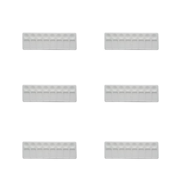 Paquete con 6 Godete Plástico Rectangular 16 Cavidades - Mezcla De Pintura