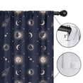 thumbnail image 4 of Blackout Kids Curtains,Dark Blue Sun Moon Rocket Pattern Childrens Insulated Curtains Set Of 2,Bedroom Essentials,Toddler Room Decor 42x84in(106x213cm), 4 of 5