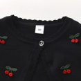thumbnail image 6 of Ticikt Girls Cropped Knit Shrug Cardigan, Cotton Hollow‑Out Decorative Lightweight Bolero Jacket for Toddler Kids Spring Fall,Black, 6 of 9