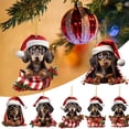 thumbnail image 1 of Ganfancp 2023 Dachshund Perro Interior Del Coche Colgante Navidad Decoración Árbol de Navidad Colgante Adorno Decoración Ofertas de La Semana 1X Colgante, 1 of 5