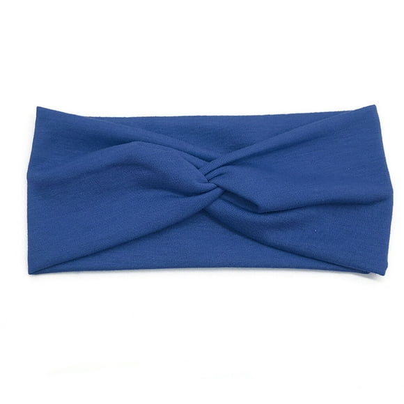 Xingzhi Crocheted Headband Floral Sports Head Band Adjustable Tie-dye Wide Sweatband Non Slip Hair Styling Accessories for Sporting Yoga Navy