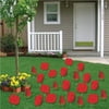 Valentine's Lawn Decorations - A Yard Full of Red Roses (Set of 24)
