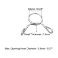 thumbnail image 2 of Unique Bargains Fuel Line Hose Clips, 100 Pack 6mm 304 Stainless Steel Single Wire Tubing Spring Clamps (Silver), 2 of 5