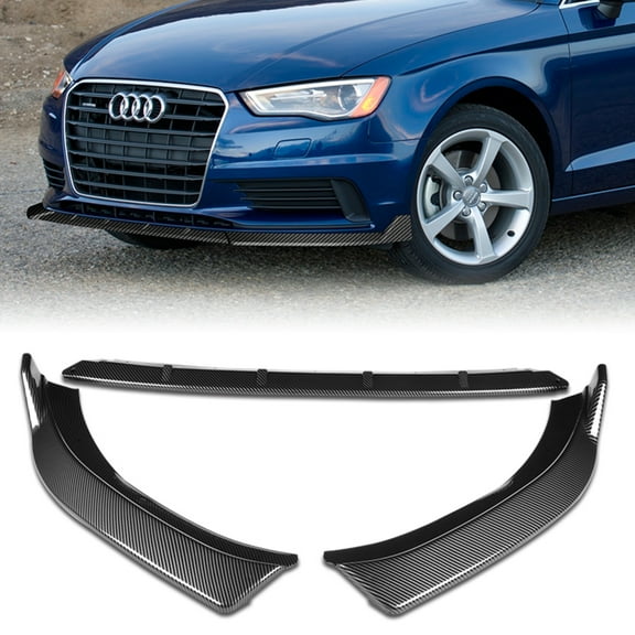 Stay Tuned Performance For 2014-2016 Audi A3 Carbon Look Sport Front Bumper Body Splitter Spoiler Lip