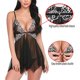 thumbnail image 5 of Camisón de perspectiva de vestido de ropa de dormir de encaje floral sexy para mujer, negro, S Sweethay XX000215-01, 5 of 7