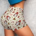 thumbnail image 3 of Picia cute Santa with Gifts Printed Workout Shorts for Women Seamless Scrunch Butt Lifting High Waisted Yoga Gym Booty Running Moisture-wicking Short Pants-Medium, 3 of 9