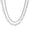Silver, variant on Double Layer Stainless Steel Chain Combination Necklace Silver