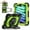 Black Green, variant on Dteck Case for iPad Mini 7 (A17 Pro) 2024/ Mini 6 8.3" with Screen Protector Soft TPU Film Pencil Holder 360 Rotating Hand Grip Stand,Drop-Proof Case for iPad Mini 7th/6th Generation 8.3",Navy Black