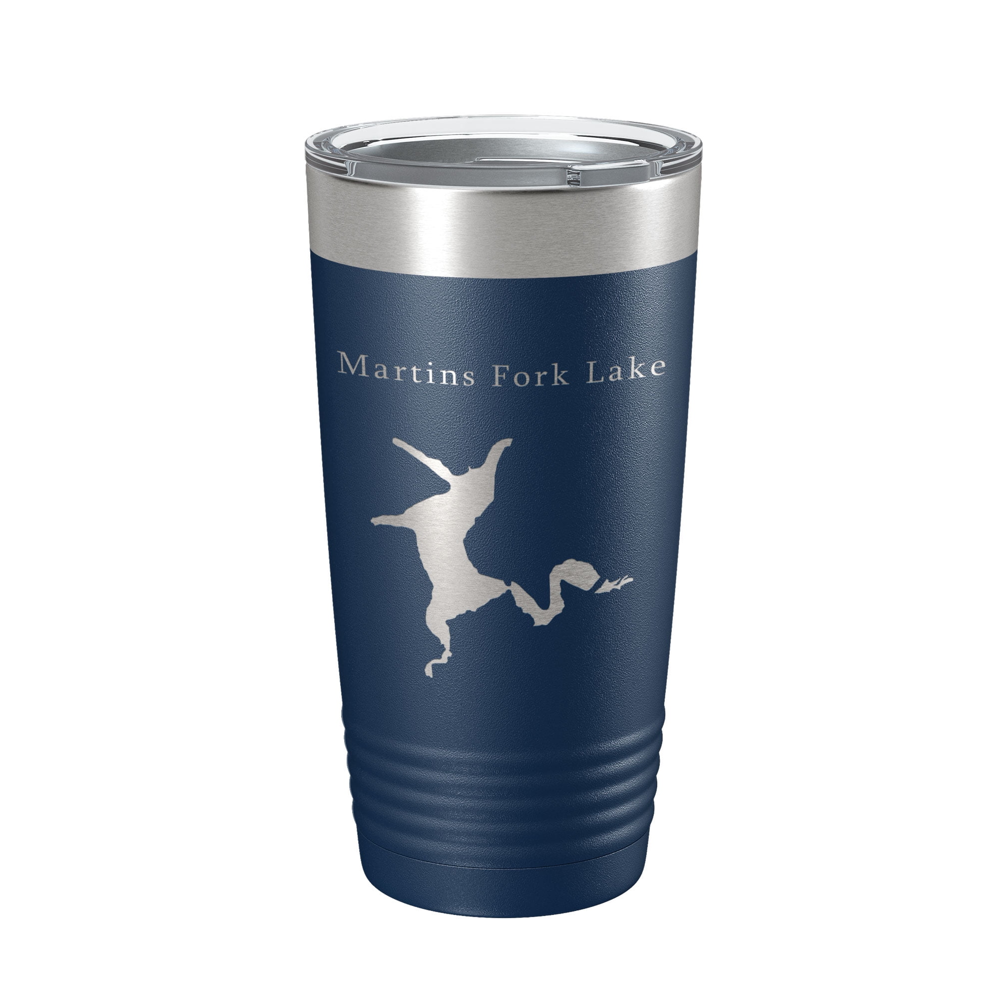 Martins Fork Lake Map Tumbler Travel Mug Insulated Laser Engraved
