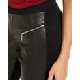thumbnail image 3 of MICHAEL KORS Womens Black Faux Leather Skinny Pants XXL, 3 of 4