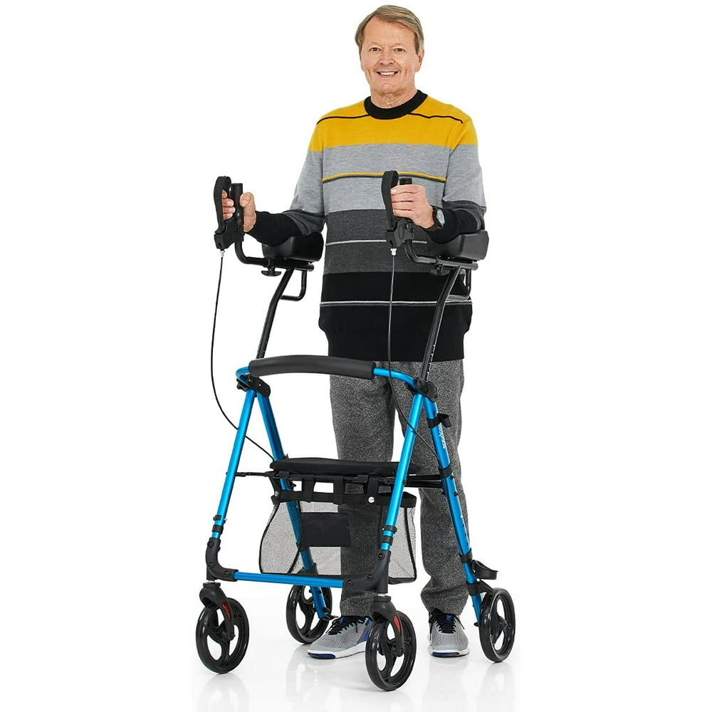 OasisSpace Up Rollator with Armrest，Tall Walker with Padded Armrest and