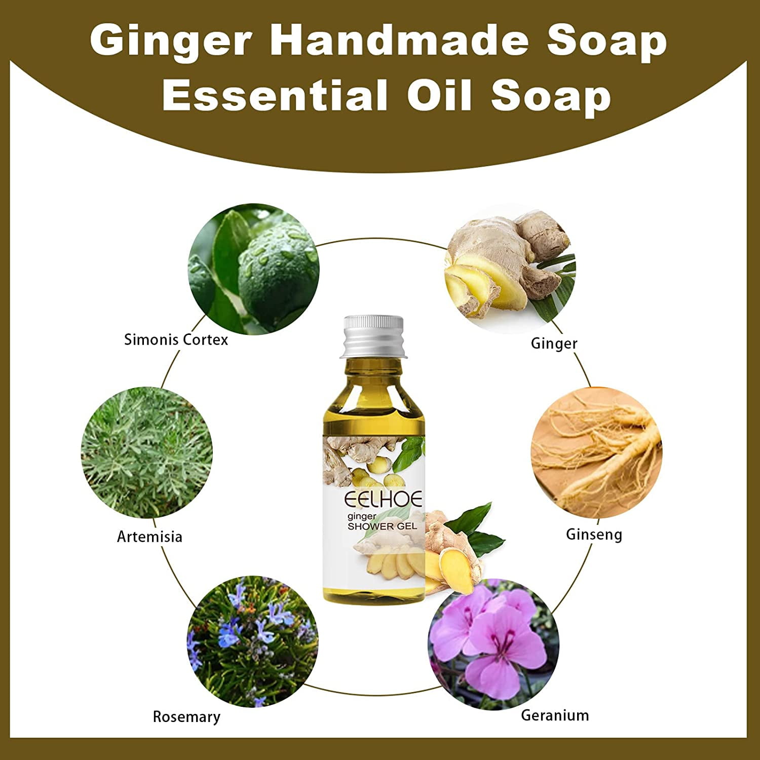 Buy Lymphatic Drainage Herbal Shower Gel, Weight Loss Ginger Shower Gel