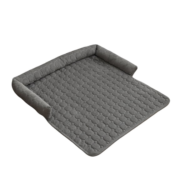 Couch Cover Sofa Protector Calming Dog Bed Mat with Bolster for Cats and Dogs
