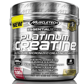 MuscleTech Essential Series 100% Creatine Monohydrate Powder, Unflavored, 80 Servings – 2 Packs
