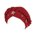 thumbnail image 3 of CYSFASHION Turbans for Women Vintage Head Scarf Soft Headcovering Womens Headwraps Comfy Stain Woman's Towel Red, 3 of 3