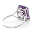 thumbnail image 3 of Galaxy Gold GG 14K White Gold Natural Octagon-Shaped Amethyst Ring - February Birthstone - Peace & Wisdom - Sizes 5.5 to 11 - Fine Jewelry for Women, 3 of 3