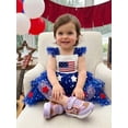 thumbnail image 5 of BemeyourBBs Toddler Baby Girl 4th of July Dress Outfit Kids Baby Girl Patriot Independence Day Clothes Sleeveless Red White Blue Star Tutu Tulle Dress Little Girls Summer Cake Smash Party Dress, 5 of 9