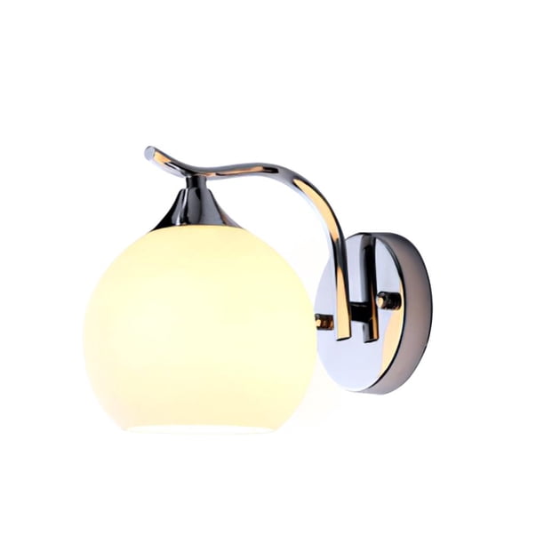 Lámpara De Pared De Luz Cálida De Estilo Nórdico Europeo Moderno Pantalla De Vidrio Led Lámpara Led De Pared Interior Artesanía De Hierro Lámpara De Pared De Cabecera Elegante Para Habitación Pasillo Eigraketly HA025137-01
