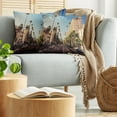 thumbnail image 5 of Ambesonne Urban Throw Pillow Cover 2 Pack, Beverly Hills Street View, 18", Pale Blue Peach Green, 5 of 7