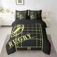 thumbnail image 2 of YST Sports-Themed 7-Piece Comforter Set, Twin, Soccer, Black Yellow, 2 of 4