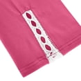 thumbnail image 6 of vigerkar Capri Leggings for Women Lace Trim Yoga Pants High Waisted Tummy Control Cropped Leggings Workout Compression Pant Red, M, 6 of 6