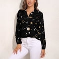 thumbnail image 3 of Starry Sky Long Sleeve Blouse Woman Streetwear Casual Shirts Summer Oversize Woman Streetwear Clothing Birthday Present, 3 of 7