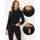 thumbnail image 2 of Blusas de mujer Blusa de trabajo de manga larga con cuello alto y lentejuelas Negro M, 2 of 4